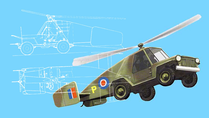 Illustration for article titled The Brits Actually Built This Crazy Flying Jeep